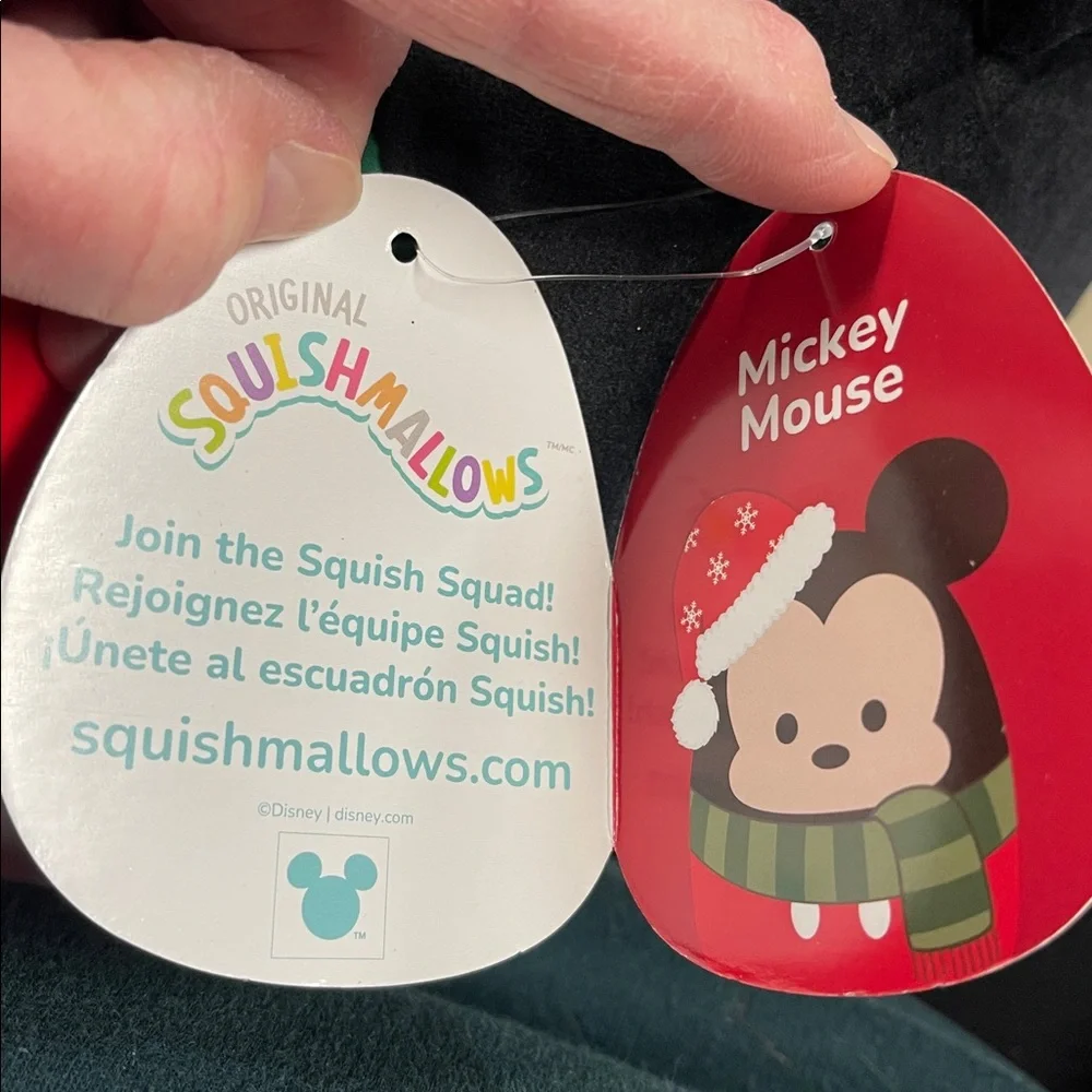 Squishmallow Disney Mickey Mouse with Santa Hat NWT - Picture 6 of 9